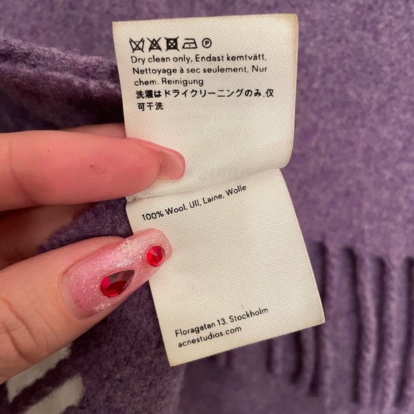 Acne studios scarf - lilac purple - Picture 6 of 6